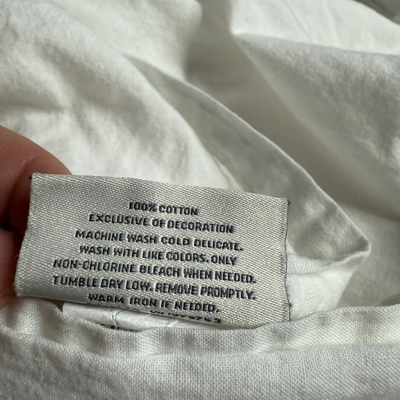 Hearth & Hand Cream quilted standard size pillow sham with fringe-exc - Picture 8 of 9